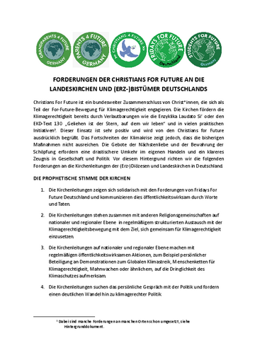 Forderungen der Christians4Future