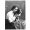Helen Keller mit ihrem Hund