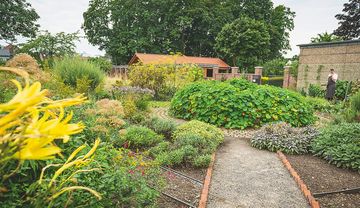 Gemüsegarten, Weg, Haus