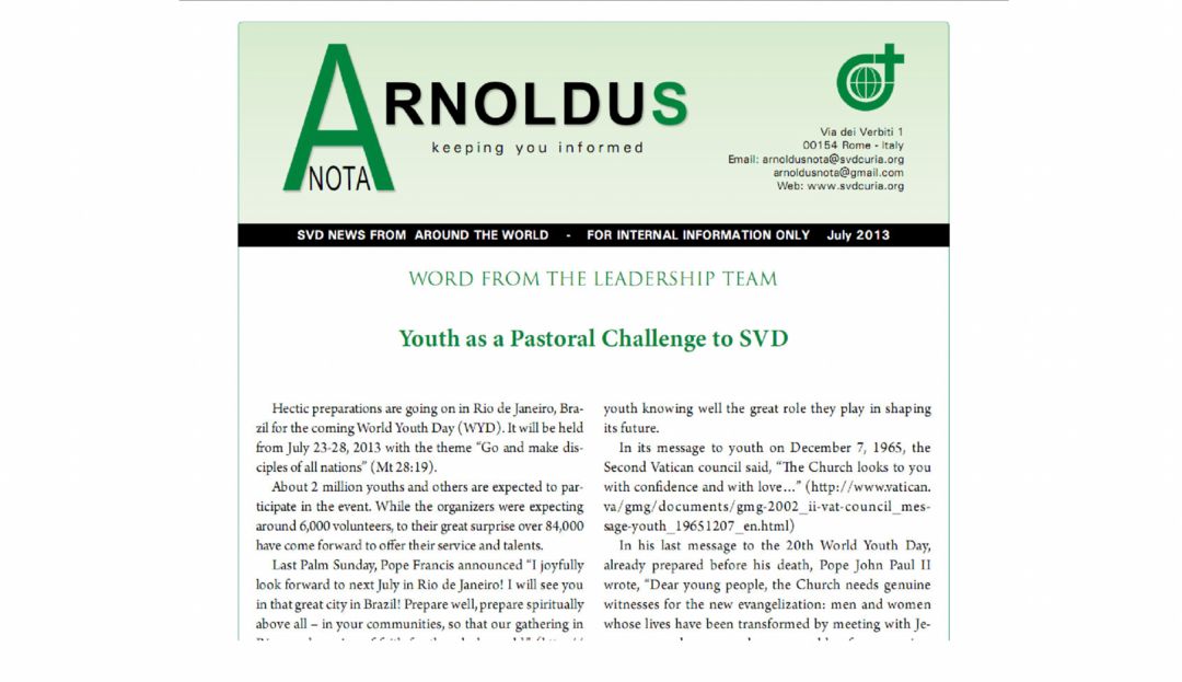 Informiert weltweit: Die Arnoldus Nota