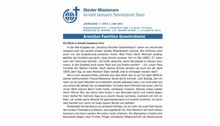 Neues aus des Stifters Alltag: Ein Rundbrief informiert